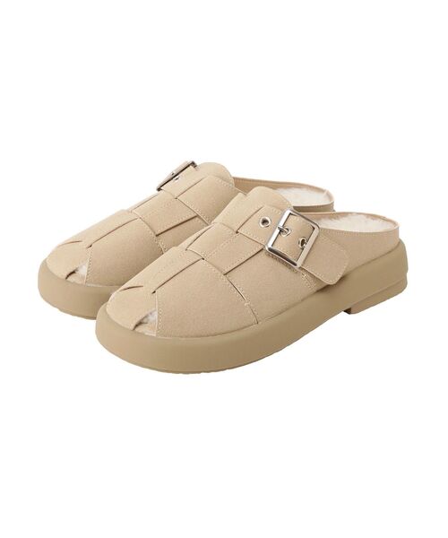 AMERICAN HOLIC(アメリカンホリック)の「メッシュスウェードクロッグファーシューズ(モカシン/デッキシューズ・レディース・ベージュ/グレー・L/M/S)」の17枚目の写真