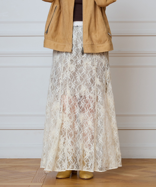 IENA LA BOUCLE(イエナラブークル)の「IENA LA BOUCLE Lace on Lace スカート(スカート・レディース・ホワイト・FREE)」の17枚目の写真