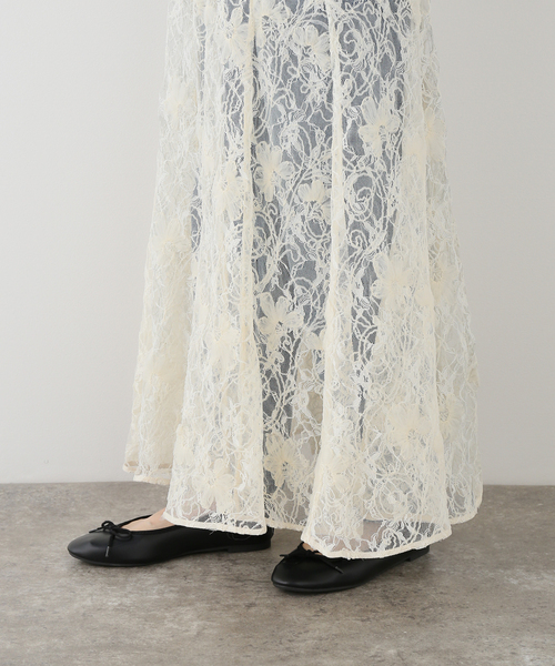 IENA LA BOUCLE(イエナラブークル)の「IENA LA BOUCLE Lace on Lace スカート(スカート・レディース・ホワイト・FREE)」の5枚目の写真