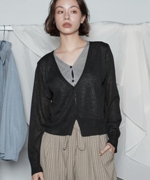 Bicolor Docking Cardigan|バイカラードッキングカーディガン