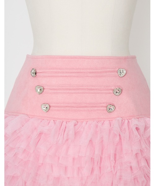 AVENCHUMU(アバンチュウム)の「Heart bijou napoleon tulle skirt(スカート・レディース・ピンク/ホワイト/ブラック・FREE/XS)」の13枚目の写真