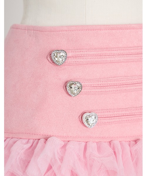 AVENCHUMU(アバンチュウム)の「Heart bijou napoleon tulle skirt(スカート・レディース・ピンク/ホワイト/ブラック・FREE/XS)」の14枚目の写真