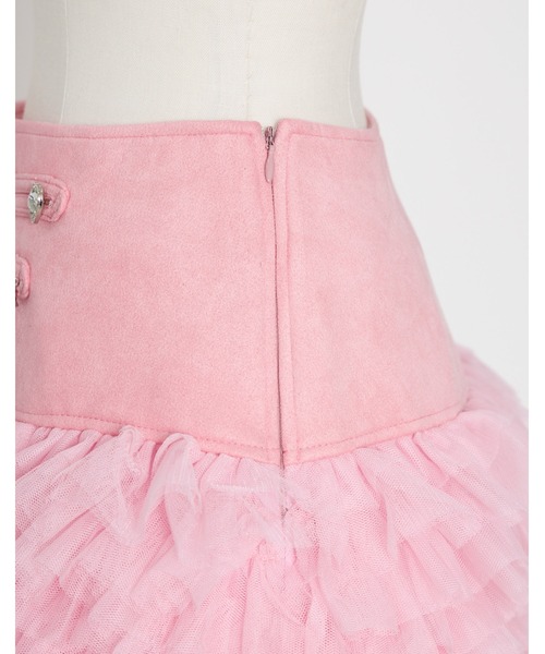 AVENCHUMU(アバンチュウム)の「Heart bijou napoleon tulle skirt(スカート・レディース・ピンク/ホワイト/ブラック・FREE/XS)」の16枚目の写真