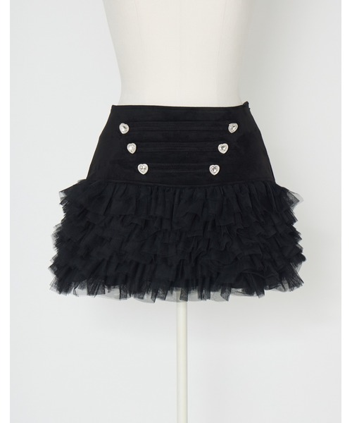 AVENCHUMU(アバンチュウム)の「Heart bijou napoleon tulle skirt(スカート・レディース・ピンク/ホワイト/ブラック・FREE/XS)」の7枚目の写真