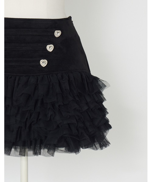 AVENCHUMU(アバンチュウム)の「Heart bijou napoleon tulle skirt(スカート・レディース・ピンク/ホワイト/ブラック・FREE/XS)」の8枚目の写真