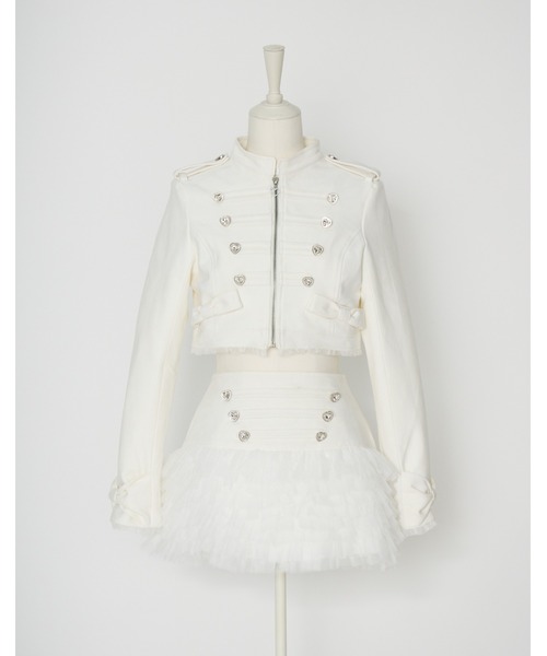 AVENCHUMU(アバンチュウム)の「Heart bijou napoleon tulle skirt(スカート・レディース・ピンク/ホワイト/ブラック・FREE/XS)」の12枚目の写真