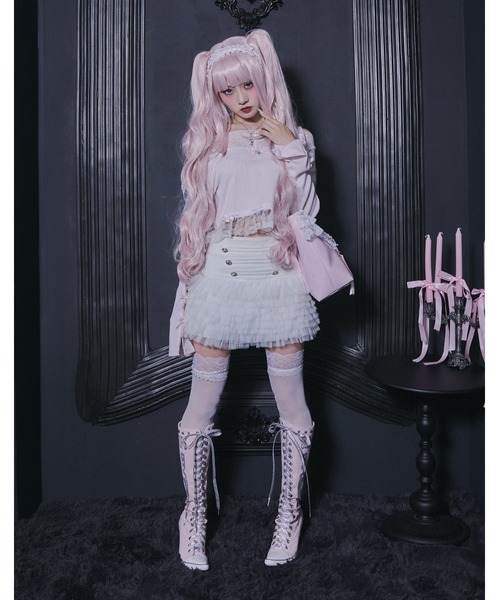 AVENCHUMU(アバンチュウム)の「Heart bijou napoleon tulle skirt(スカート・レディース・ピンク/ホワイト/ブラック・FREE/XS)」の22枚目の写真