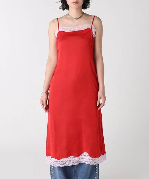 forget-me-nots(フォーゲットミーノッツ)の「SATIN LACE ONE PIECE FMN-26SS-OP-001(ワンピース・レディース・ブラウン/イエロー/レッド・FREE)」の14枚目の写真