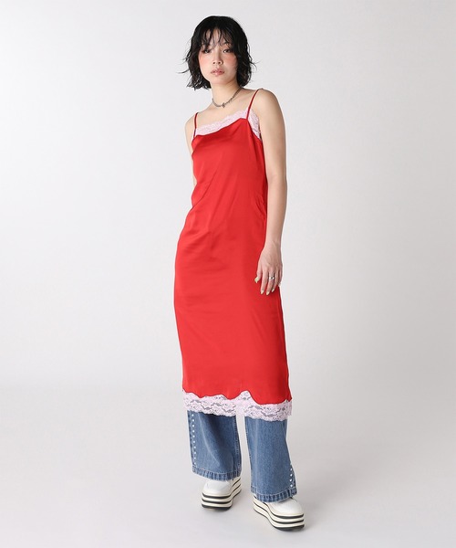 forget-me-nots(フォーゲットミーノッツ)の「SATIN LACE ONE PIECE FMN-26SS-OP-001(ワンピース・レディース・ブラウン/イエロー/レッド・FREE)」の13枚目の写真