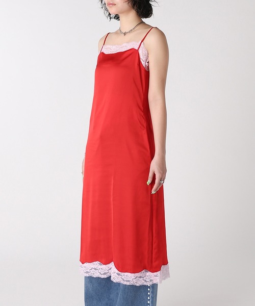 forget-me-nots(フォーゲットミーノッツ)の「SATIN LACE ONE PIECE FMN-26SS-OP-001(ワンピース・レディース・ブラウン/イエロー/レッド・FREE)」の15枚目の写真