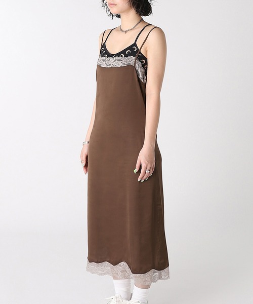 forget-me-nots(フォーゲットミーノッツ)の「SATIN LACE ONE PIECE FMN-26SS-OP-001(ワンピース・レディース・ブラウン/イエロー/レッド・FREE)」の6枚目の写真