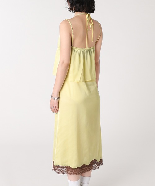 forget-me-nots(フォーゲットミーノッツ)の「SATIN LACE ONE PIECE FMN-26SS-OP-001(ワンピース・レディース・ブラウン/イエロー/レッド・FREE)」の12枚目の写真