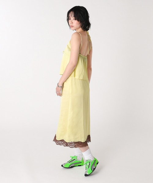 forget-me-nots(フォーゲットミーノッツ)の「SATIN LACE ONE PIECE FMN-26SS-OP-001(ワンピース・レディース・ブラウン/イエロー/レッド・FREE)」の9枚目の写真