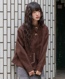 RuNaKi'Hu'（ルナキフ）の「WXK039 オヒルネ ニットジャケット（ブラウン）（その他アウター）」