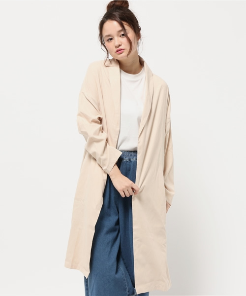 Chico（チコ）の「【who's who Chico】ショールカラーコート（その他アウター・レディース・ブルー/ライトベージュ/ベージュ・FREE）」の2枚目の写真