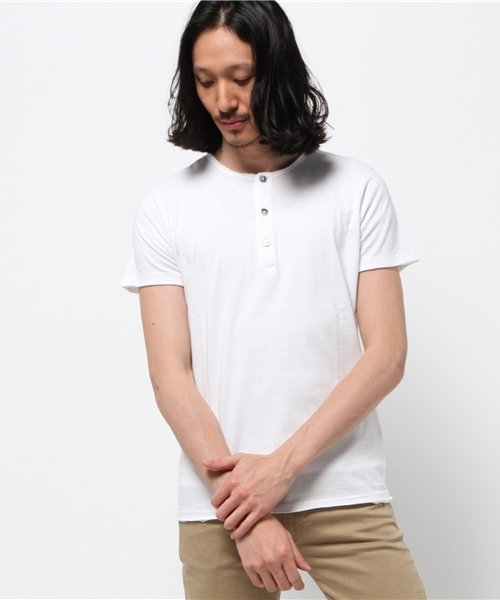 BRILLA per il gusto(ブリッラペルイルグースト)の「◇VERTO / カットオフ ヘンリー(Tシャツ/カットソー・メンズ・ホワイト/ネイビー/グレー・X-SMALL/LARGE/SMALL/MEDIUM)」の2枚目の写真