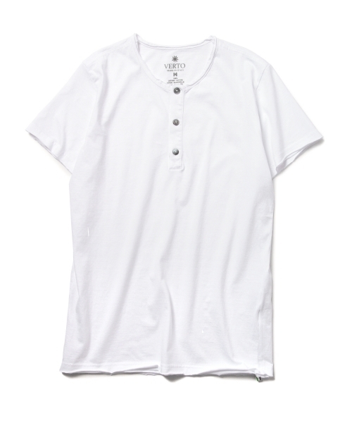 BRILLA per il gusto(ブリッラペルイルグースト)の「◇VERTO / カットオフ ヘンリー(Tシャツ/カットソー・メンズ・ホワイト/ネイビー/グレー・X-SMALL/LARGE/SMALL/MEDIUM)」の4枚目の写真