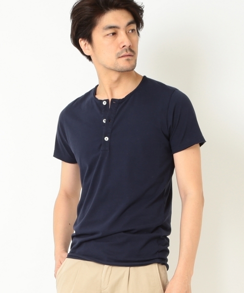 BRILLA per il gusto(ブリッラペルイルグースト)の「◇VERTO / カットオフ ヘンリー(Tシャツ/カットソー・メンズ・ホワイト/ネイビー/グレー・X-SMALL/LARGE/SMALL/MEDIUM)」の5枚目の写真