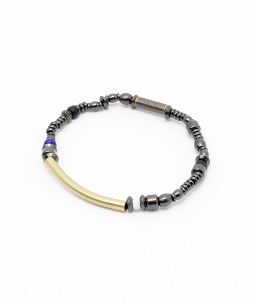 RAGEBLUE（レイジブルー）の「メタルランダムブレス/722267（ブレスレット・メンズ・グレー/ブラック・FREE）」の3枚目の写真