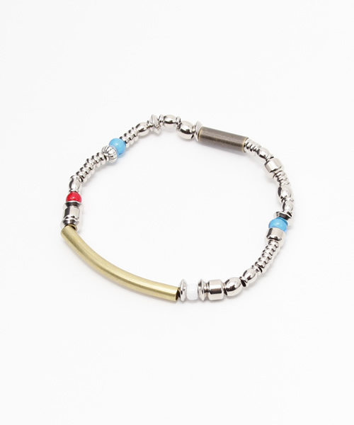 RAGEBLUE（レイジブルー）の「メタルランダムブレス/722267（ブレスレット・メンズ・グレー/ブラック・FREE）」の7枚目の写真