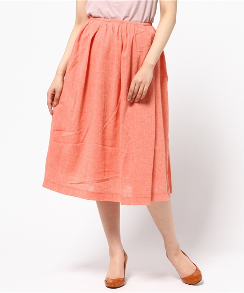 ikka(イッカ)の「コットンリネンタックスカート(スカート・レディース・クリアレッド/ブルー・LARGE/MEDIUM)」の10枚目の写真