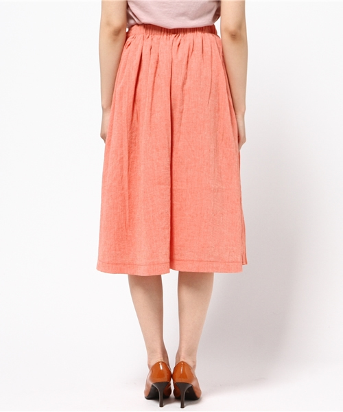 ikka(イッカ)の「コットンリネンタックスカート(スカート・レディース・クリアレッド/ブルー・LARGE/MEDIUM)」の5枚目の写真