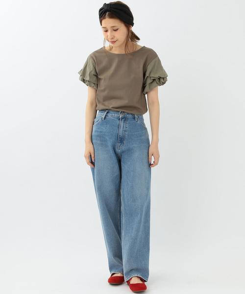 Another Edition（アナザーエディション）の「バルーンパフスリーブTシャツ/AEBFC  バルーンPUFF SSL T◆（Tシャツ/カットソー・レディース・オフホワイト/オリーブ・FREE）」の16枚目の写真