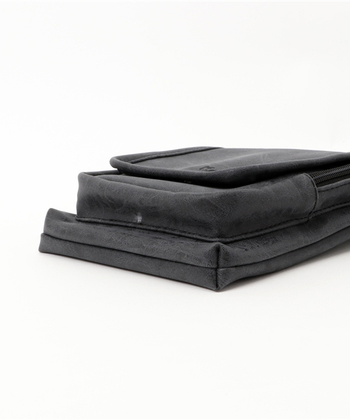 DEVICE（デバイス）の「Rename リネーム PU レザー  2way シンプル ポーチ シザーケース ショルダーバッグ（ショルダーバッグ・メンズ・ブラック/ダークブラウン/ベージュ/ネイビー・FREE）」の6枚目の写真