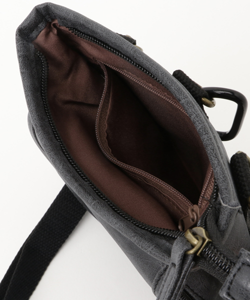 DEVICE（デバイス）の「Rename リネーム PU レザー  2way シンプル ポーチ シザーケース ショルダーバッグ（ショルダーバッグ・メンズ・ブラック/ダークブラウン/ベージュ/ネイビー・FREE）」の9枚目の写真