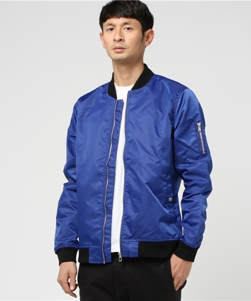 VENCEEXCHANGE（ヴァンスエクスチェンジ）の「ナイロンMA-1                        （MA-1・メンズ・ダークグリーン/ブルー/ブラック・LARGE/MEDIUM）」の3枚目の写真