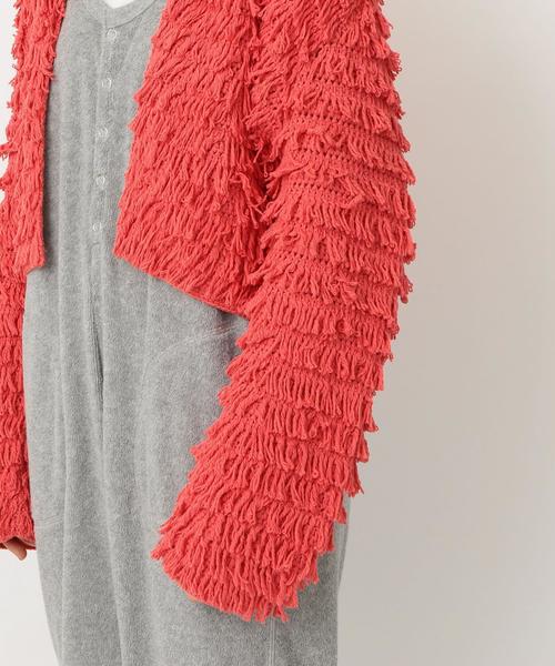 Another Edition(アナザーエディション)の「ループヤーンカーディガンSS ◆(カーディガン/ボレロ・レディース・オフホワイト/ブラック/オレンジ・FREE)」の16枚目の写真