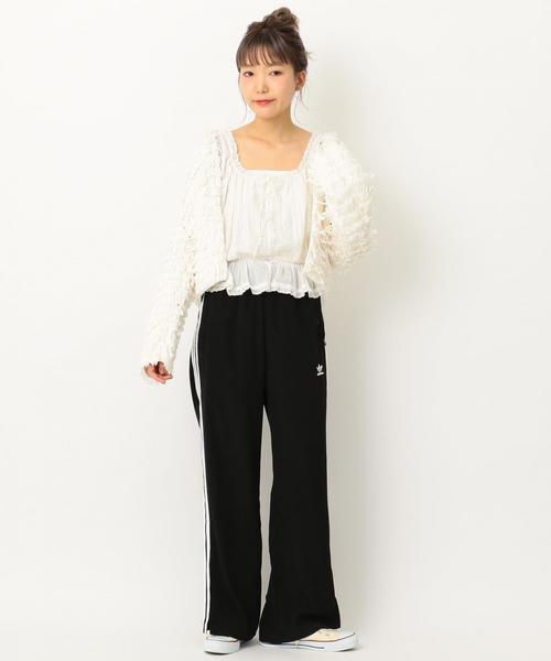 Another Edition(アナザーエディション)の「ループヤーンカーディガンSS ◆(カーディガン/ボレロ・レディース・オフホワイト/ブラック/オレンジ・FREE)」の15枚目の写真