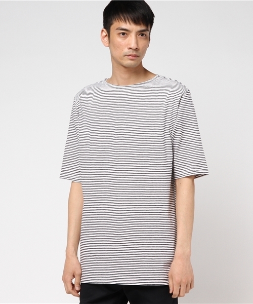 RAGS McGREGOR （ラグスマックレガー）の「BOAT NECK BORDER TEE（Tシャツ/カットソー・メンズ・ホワイト/ブラック・L/S/M）」の11枚目の写真