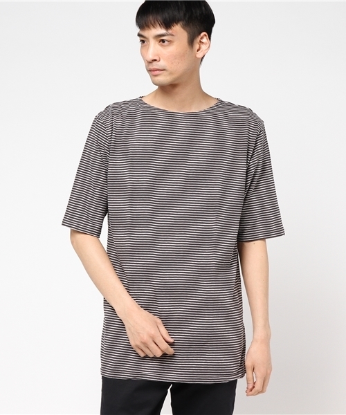 RAGS McGREGOR （ラグスマックレガー）の「BOAT NECK BORDER TEE（Tシャツ/カットソー・メンズ・ホワイト/ブラック・L/S/M）」の10枚目の写真