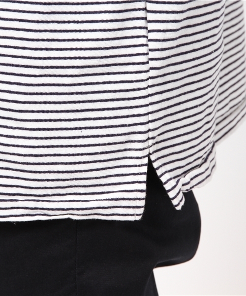 RAGS McGREGOR （ラグスマックレガー）の「BOAT NECK BORDER TEE（Tシャツ/カットソー・メンズ・ホワイト/ブラック・L/S/M）」の7枚目の写真