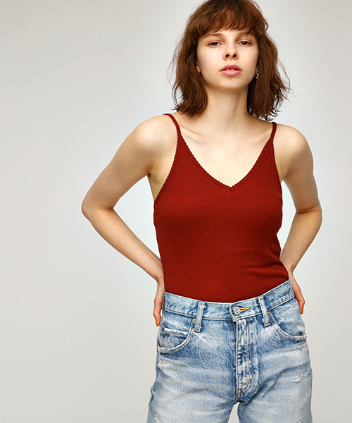 MOUSSY（マウジー）の「BASIC MELLOW CAMISOLE（キャミソール・レディース・イエロー系その他/ブラック/ブラウン/ライトグレー・FREE）」の3枚目の写真