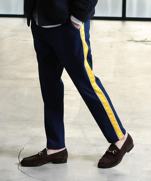 BEAUTY&YOUTH UNITED ARROWS（ビューティーアンドユースユナイテッドアローズ）の「【WEB限定】 by ジャージ ライン テーパードパンツ（その他パンツ・メンズ・ネイビー/ブラック/その他・LARGE/MEDIUM/SMALL）」の8枚目の写真