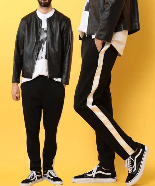 BEAUTY&YOUTH UNITED ARROWS（ビューティーアンドユースユナイテッドアローズ）の「【WEB限定】 by ジャージ ライン テーパードパンツ（その他パンツ・メンズ・ネイビー/ブラック/その他・LARGE/MEDIUM/SMALL）」の7枚目の写真