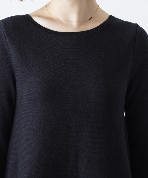 STUDIOUS（ステュディオス）の「Ａラインフレアニットワンピース（ワンピース・レディース・ブラック/ベージュ/バーガンディー/グリーン/ブラウン/グレー・FREE）」の14枚目の写真