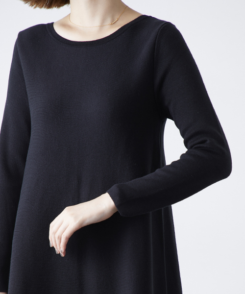 STUDIOUS（ステュディオス）の「Ａラインフレアニットワンピース（ワンピース・レディース・ブラック/ベージュ/バーガンディー/グリーン/ブラウン/グレー・FREE）」の11枚目の写真