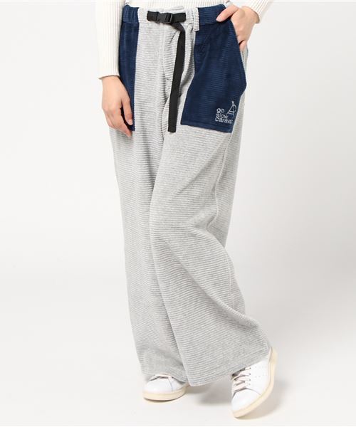 go slow caravan（ゴースローキャラバン）の「ベロアワイドパンツ（その他パンツ・レディース・グレー/ネイビー・FREE）」の2枚目の写真
