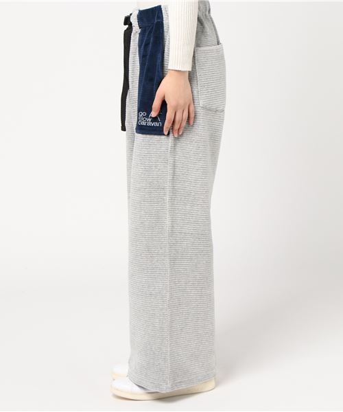 go slow caravan（ゴースローキャラバン）の「ベロアワイドパンツ（その他パンツ・レディース・グレー/ネイビー・FREE）」の3枚目の写真