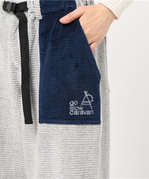 go slow caravan（ゴースローキャラバン）の「ベロアワイドパンツ（その他パンツ・レディース・グレー/ネイビー・FREE）」の5枚目の写真