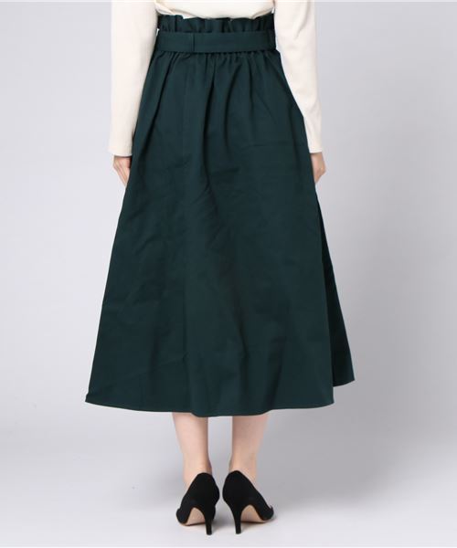 earth music&ecology(アースミュージックアンドエコロジー)の「・ウエストリボンタックスカート(スカート・レディース・ベージュ/パープル/ブラック/ダークグリーン・FREE)」の7枚目の写真