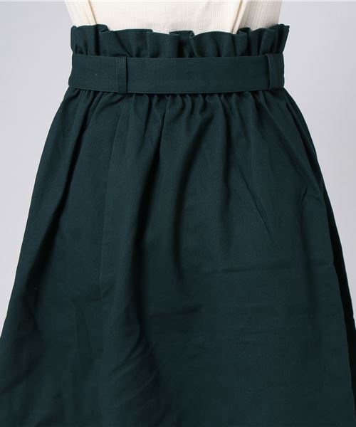 earth music&ecology(アースミュージックアンドエコロジー)の「・ウエストリボンタックスカート(スカート・レディース・ベージュ/パープル/ブラック/ダークグリーン・FREE)」の8枚目の写真