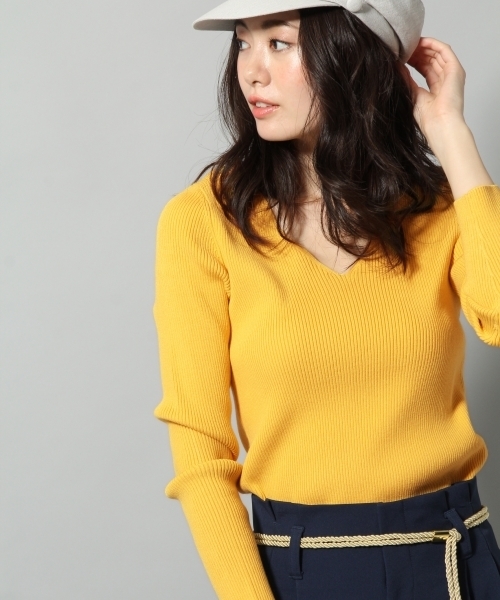 Andemiu（アンデミュウ）の「バックアクセリブプルオーバー786042（ニット/セーター・レディース・ネイビー/オフホワイト/ピンク/イエロー/その他・FREE）」の12枚目の写真