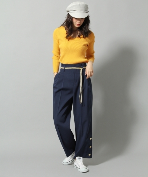 Andemiu（アンデミュウ）の「バックアクセリブプルオーバー786042（ニット/セーター・レディース・ネイビー/オフホワイト/ピンク/イエロー/その他・FREE）」の20枚目の写真