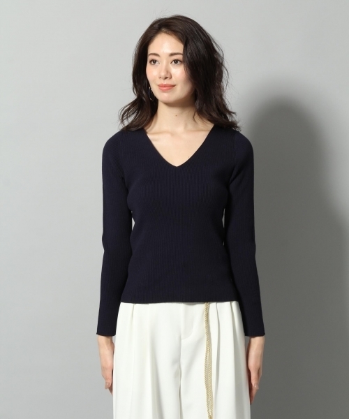 Andemiu（アンデミュウ）の「バックアクセリブプルオーバー786042（ニット/セーター・レディース・ネイビー/オフホワイト/ピンク/イエロー/その他・FREE）」の18枚目の写真