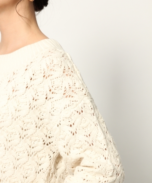 GLOBAL WORK（グローバルワーク）の「スカシアミチュニックプルオーバー/778854（ニット/セーター・レディース・ネイビー/グレー/ホワイト/ライトグリーン・MEDIUM/LARGE）」の14枚目の写真