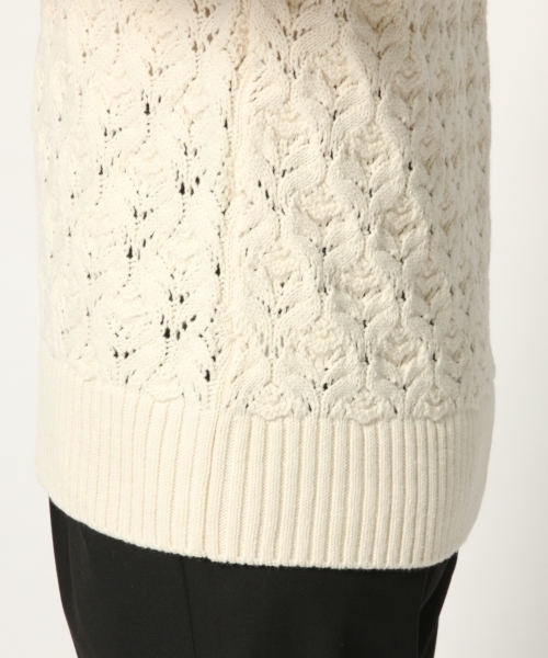 GLOBAL WORK（グローバルワーク）の「スカシアミチュニックプルオーバー/778854（ニット/セーター・レディース・ネイビー/グレー/ホワイト/ライトグリーン・MEDIUM/LARGE）」の16枚目の写真